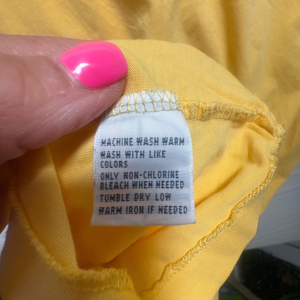 Polo Ralph Lauren Short Sleeve T-Shirt Pony Logo Mens Yellow Cotton Size Large - Picture 4 of 8
